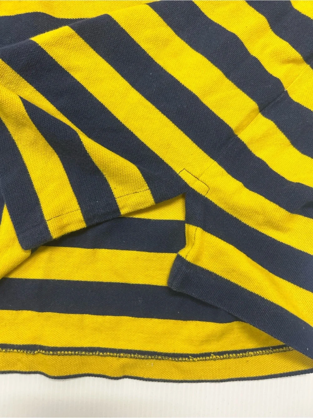 Men’s Ralph Lauren Striped Polo Tipped Collar Short Sleeve Custom Fit Small Size